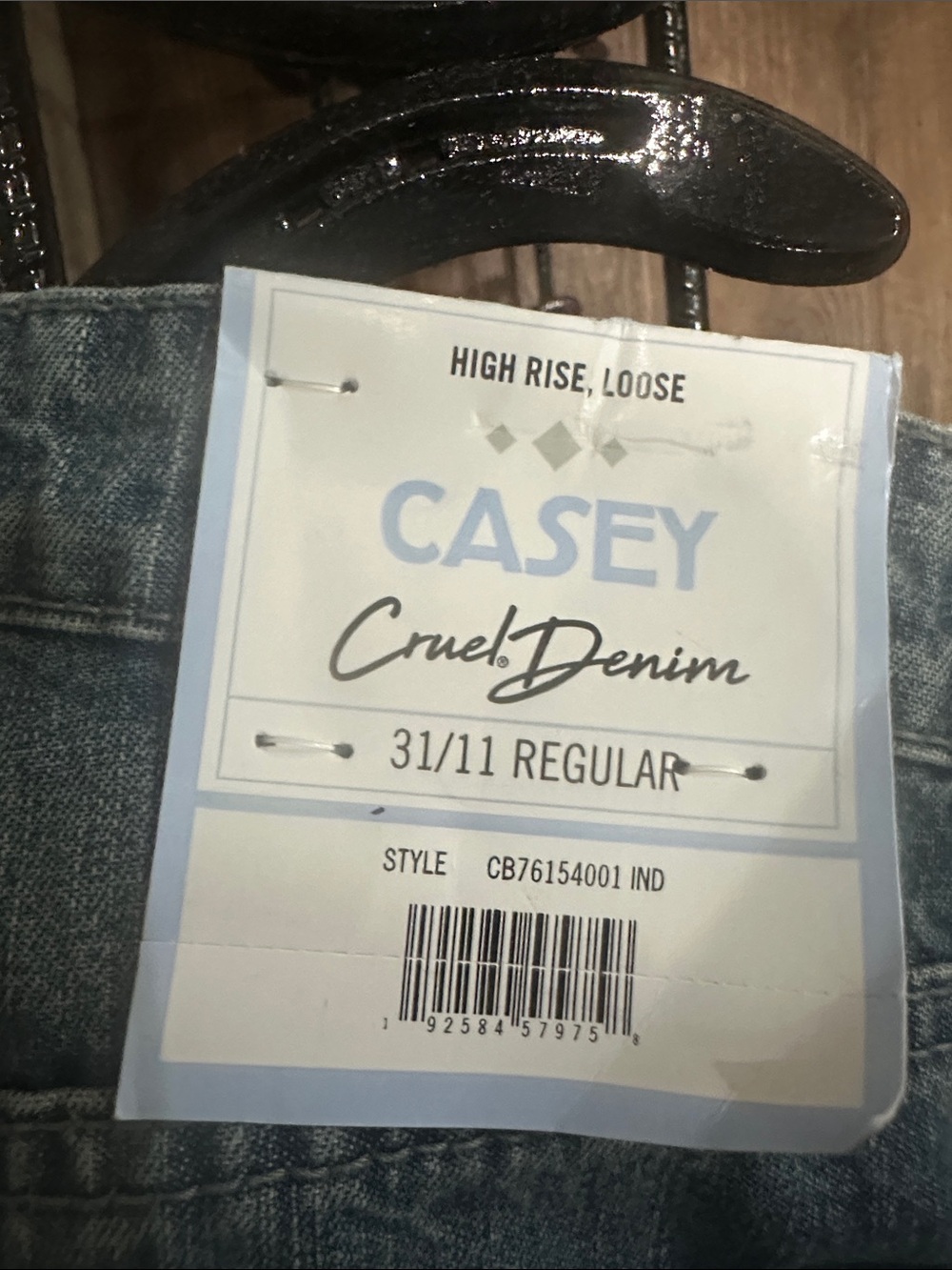 High-Rise Light Blue Straight-Leg Women's Jeans - Picture 6 of 6